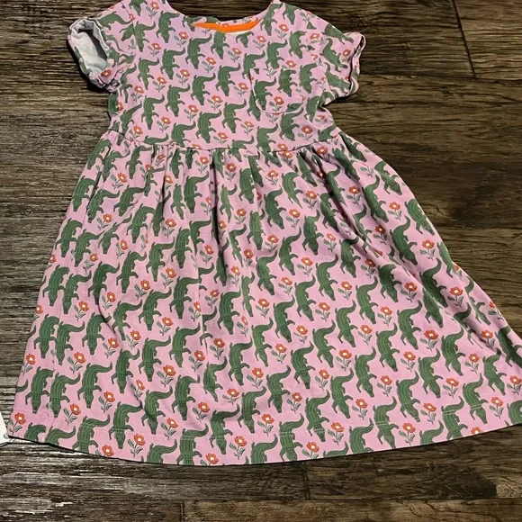 Mini Boden Crocodile Print Dress In Soft Lavender Crocs - Picture 1 of 2